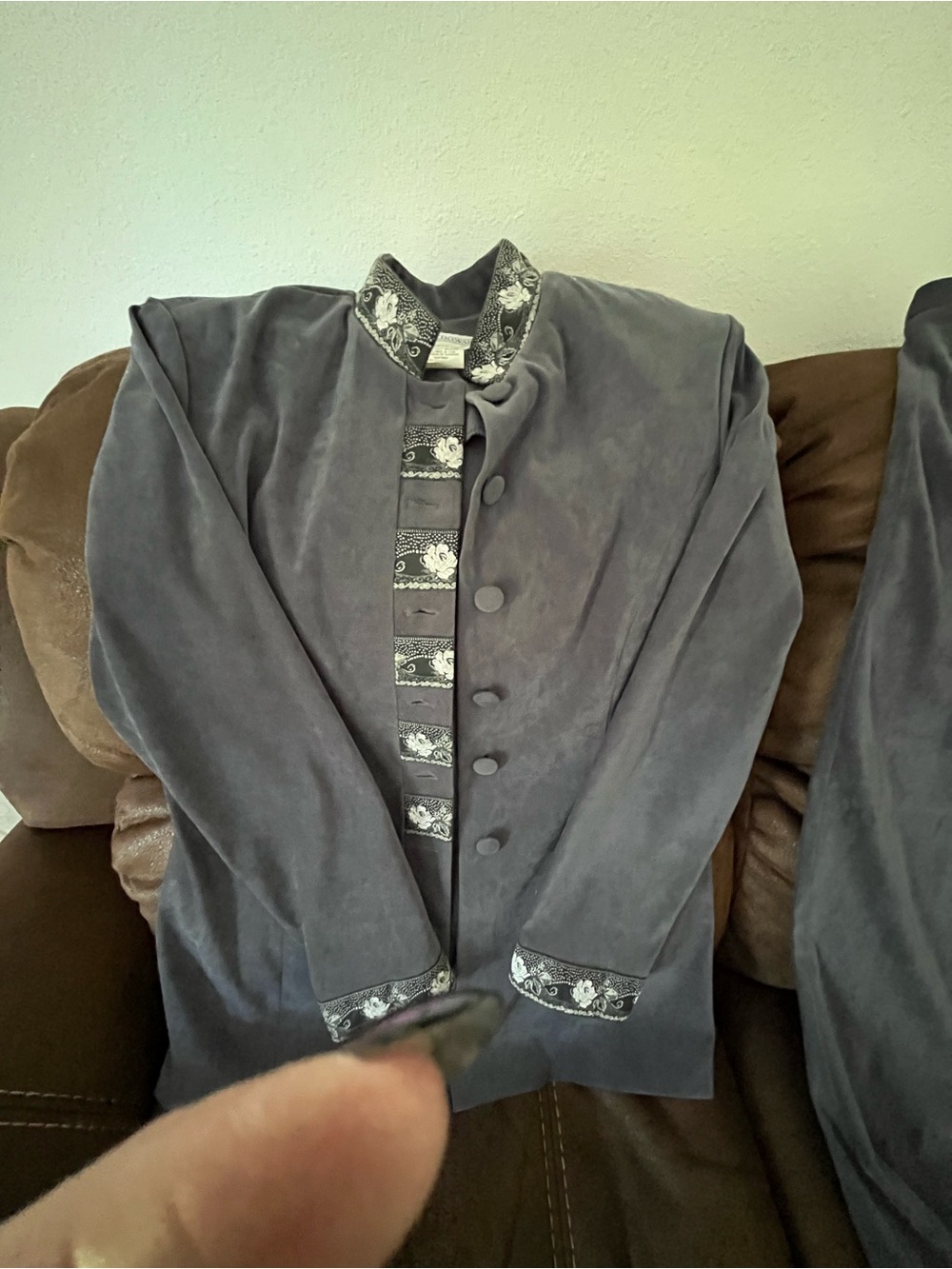 Vintage Jessica Howard Suit with raised Embroidered Trim